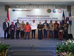 Manajemen dan Serikat Pekerja Tandatangani PKB, Menaker: Freeport Contoh Baik Bagi Perusahaan Lain